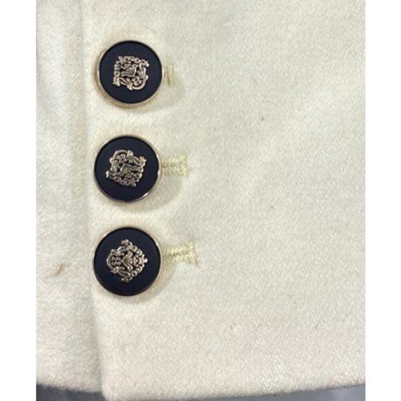 Zairouje Military Jacket L – Ivory Beaded Fringe Epaulette Blazer – Rare - Picture 3 of 5